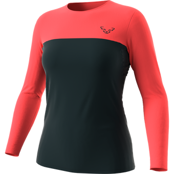 Traverse S-Tech Langarmshirt Damen, M/L, blueberry HOT CORAL/1840 3740 Blue - DynaFit