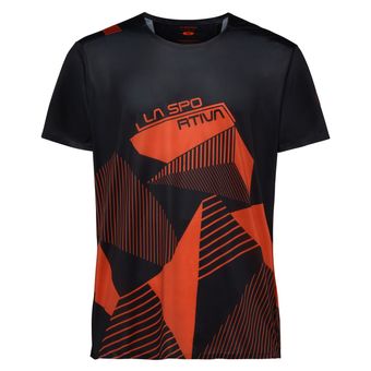 Comp T-Shirt M, Style F38, Farbe 999322 Black/Cherry Tomato, Größe S, La Sportiva