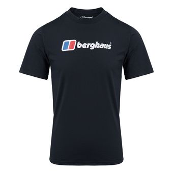 Klassisches Big Logo Tee, Herren T-Shirt, XS (45), BLACK/BLACK, Berghaus