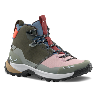 Puez Mid Powertex Schuh Damen, Größe 4, Farbe 5651-Dark Olive/Shadow - Salewa