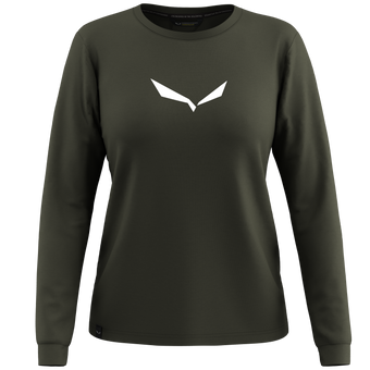 Eagle Solidlogo Dry Tee W, L/S Tee, 40/34, 5280-dark olive, Damen  - Salewa