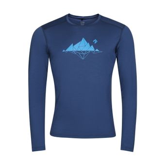 T-Shirt FURRY LONG 3.0, S, navy (Glacial lake) - Direct Alpine