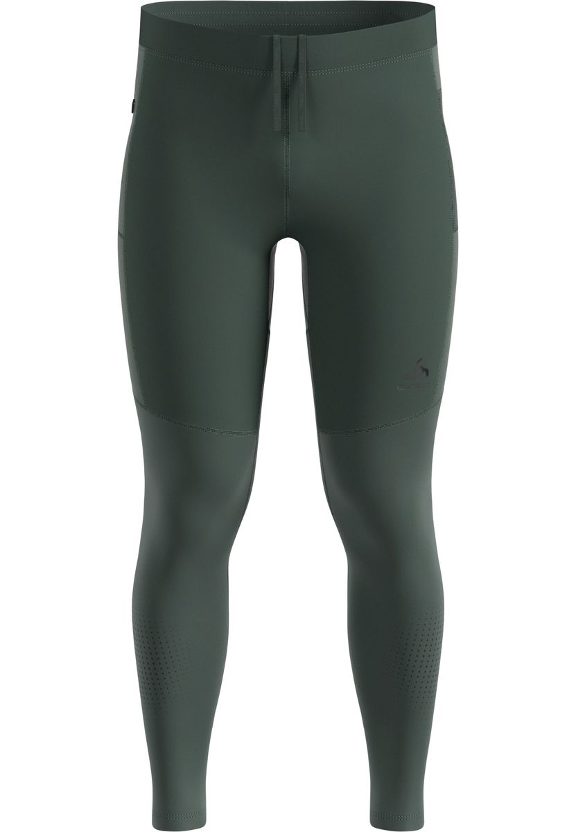 Odlo Herren Grün Zeroweight Warm Reflektierende Lauftights Für - Running - S - Bild 3