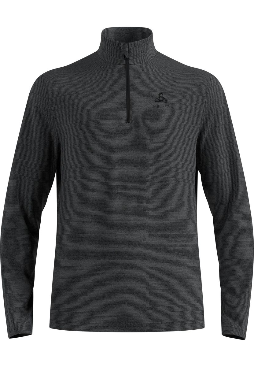 Odlo Herren Roy Mid Layer Mit Halbreißverschluss, - 19360 Shale Grey - Black Stripes/Xl - Bild 5