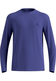 Ascent Merino 200 Langarmshirt mit Brusttasche, 21119 Skipper Blue, XL, Odlo