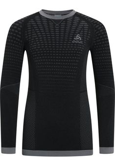 Evolution Warm Base Layer Langarmshirt, 60056 black - odlo graphite grey, 116/128, Odlo